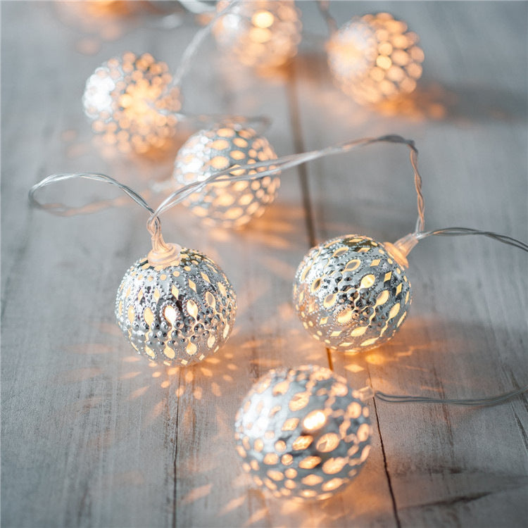 LED Fairy Garland Hollow wrought iron Ball